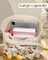 Aesthetic Embroidery Tote Bag for Women - Reusable Canvas Cloth Shoulder Bag with Cute 3d Full Daisy Embroidered Designer Shopping Bag for Grocery, Work, Book, Vacation